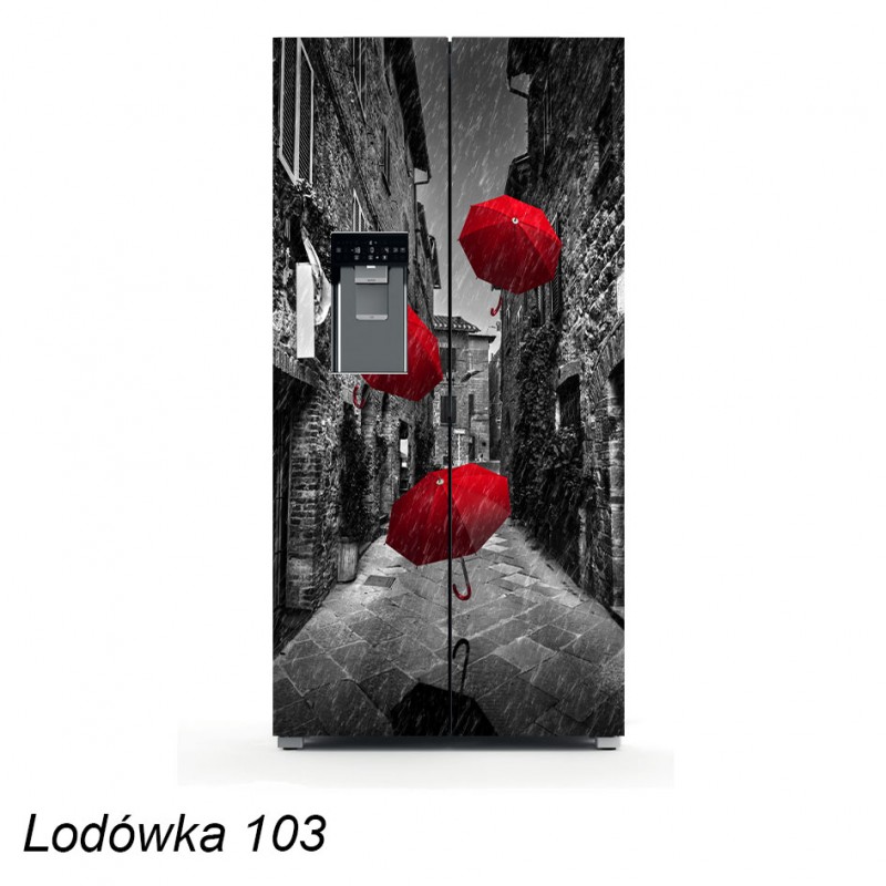  Lodówka side by side uliczka, parasol 103